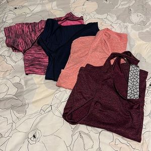 Bundle of 4 workout tops SHEIN drifit material L XL
